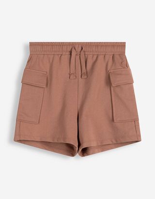 Cargoshorts - Sweat - hellbraun