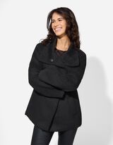 Jakna Caban - Mešanica materialov - crna