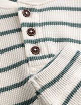 Langarmshirt - Waffelstruktur - Off-White