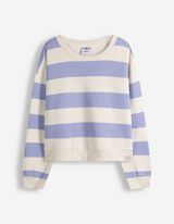 Sweatshirt - Streifen - wei&szlig;