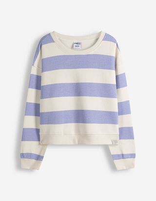 Sweatshirt - Streifen - wei&szlig;