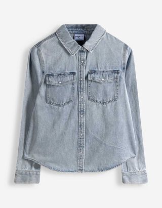 Hemdbluse - mid blue denim - blau