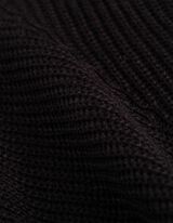 Žebrovaný pletený svetr - V výstřih - cerná