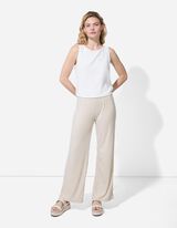 Broek - Geribde structuur - wit