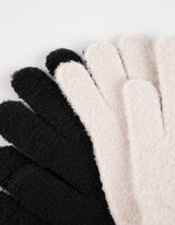 Handschuhe - 2er-Pack - schwarz