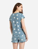 Pizsamafelső - Fodros szegéssel - vilagoskek