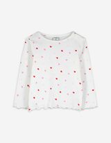 T-shirt à manches longues - Imprimé all-over - blanc