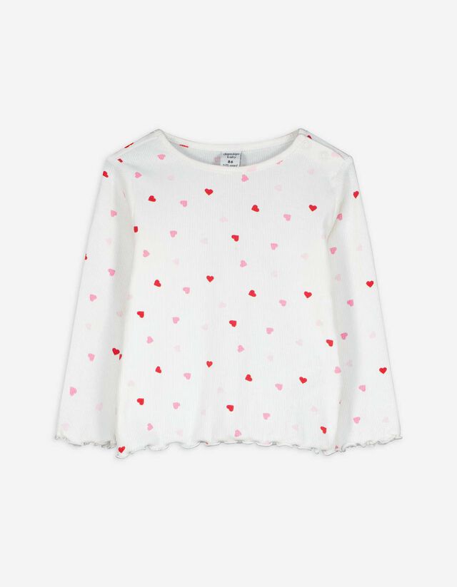 T-shirt à manches longues - Imprimé all-over - blanc