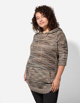 Felpa con cappuccio - Design multicolore - marrone