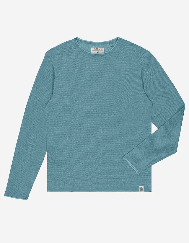 Pullover - Estremità arrotolate - blu