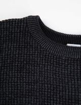 Džemper - Vafl materijal - crno