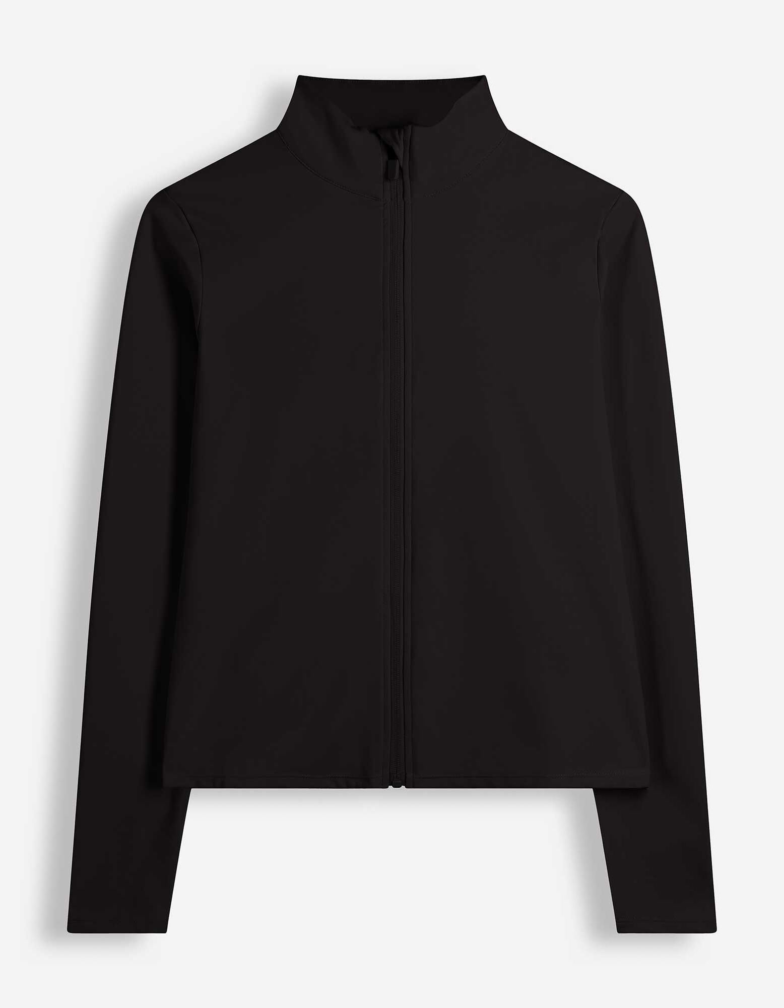 Sweatjacke - Soft-Touch - Schwarz