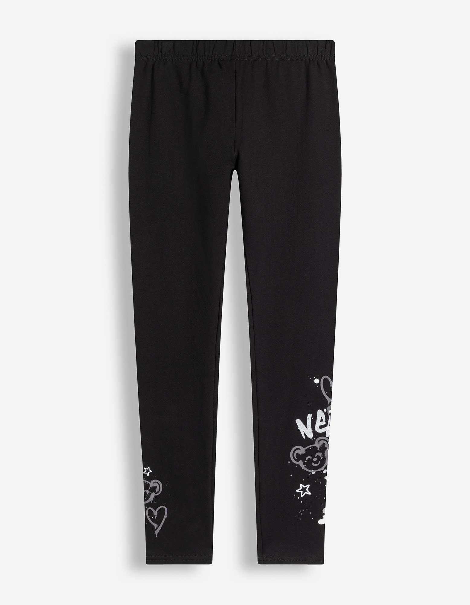 Leggings - Glitzerprint - Schwarz