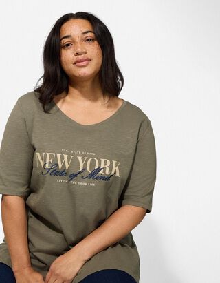 T-Shirt - Baumwolle - dunkelgr&uuml;n