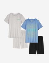 Pyjama Set aus Shirt und Shorts - 2er-Pack