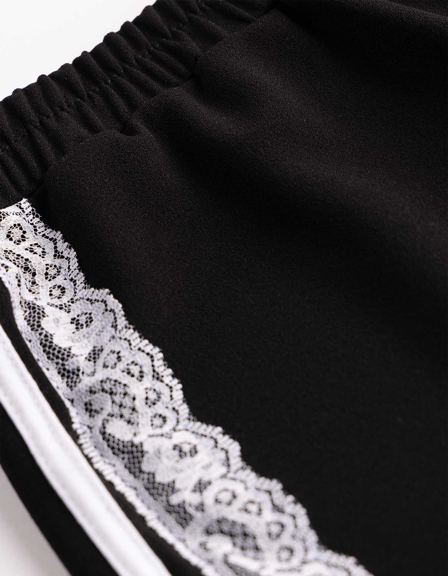 Short - Passementerie en dentelle - noir