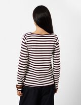Maglia a manica lunga - Righe - Viola