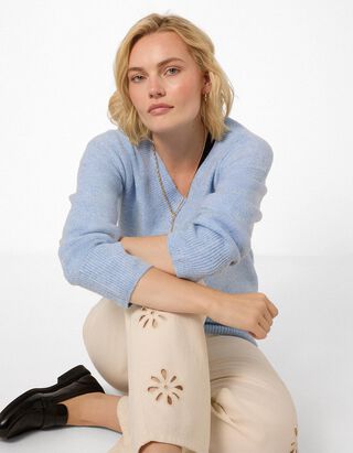 Pullover - Oversized Fit - Hellblau