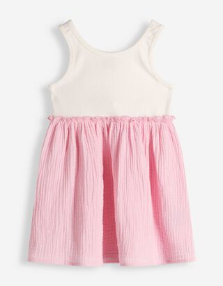 Kleid - Musselin - wei&szlig;