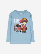 Langarmshirt - Print - hellblau