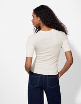 Trui - Korte mouwen - wit