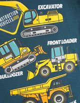 Tričko s dlhými rukávmi - Potlač - tmavomodra