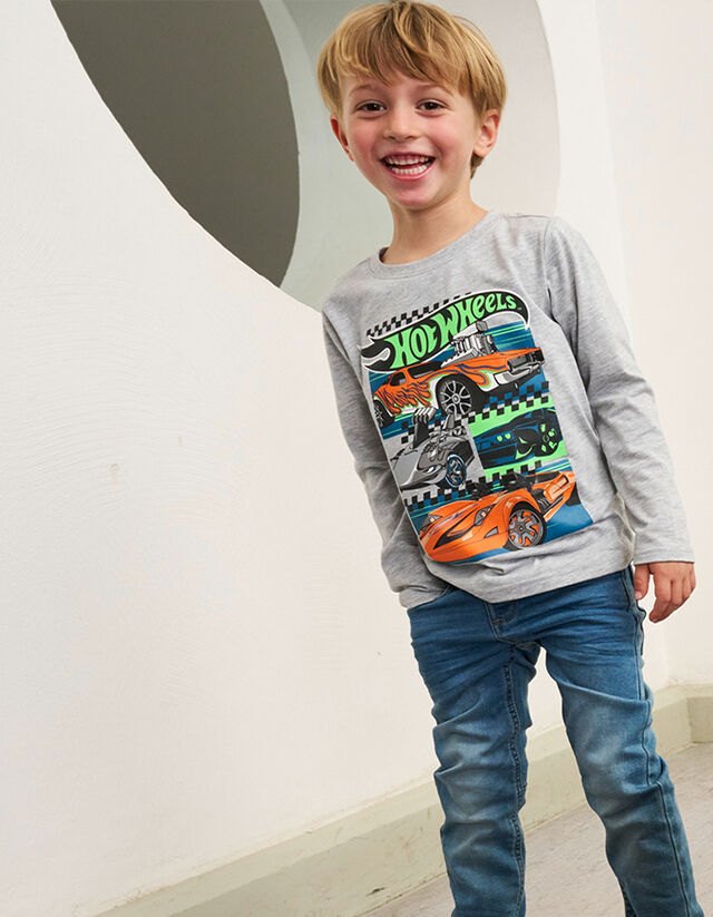 koszulka z długim rękawem - Hot Wheels - jasny szary