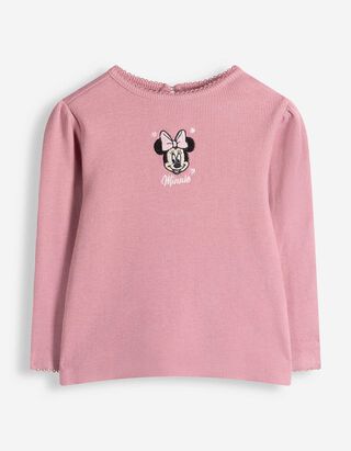 Langarmshirt - Minnie Mouse - Rosa