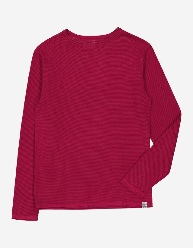 Pullover - Estremità arrotolate - rosso