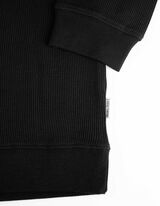 Longsleeve - Overhemd kraag - zwart