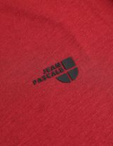 T-shirt - dekolt serafino - ciemny czerwony