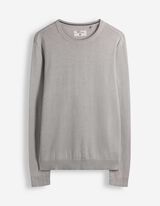 Pullover - Baumwoll-Mix - Hellgrau