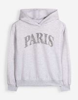 Hoodie - Glitzer - Hellgrau