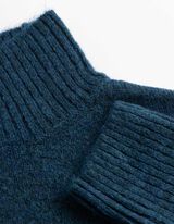 Strickpullover - Mockneck - Dunkelblau