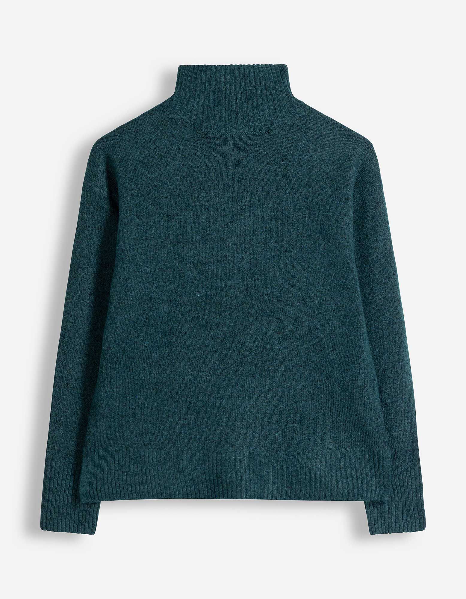 Strickpullover - Mockneck - Petrol