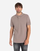 Polo marškinėliai - Užsegama sagomis - smelio spalvos