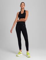 Leggings - Material respirabil - Negru