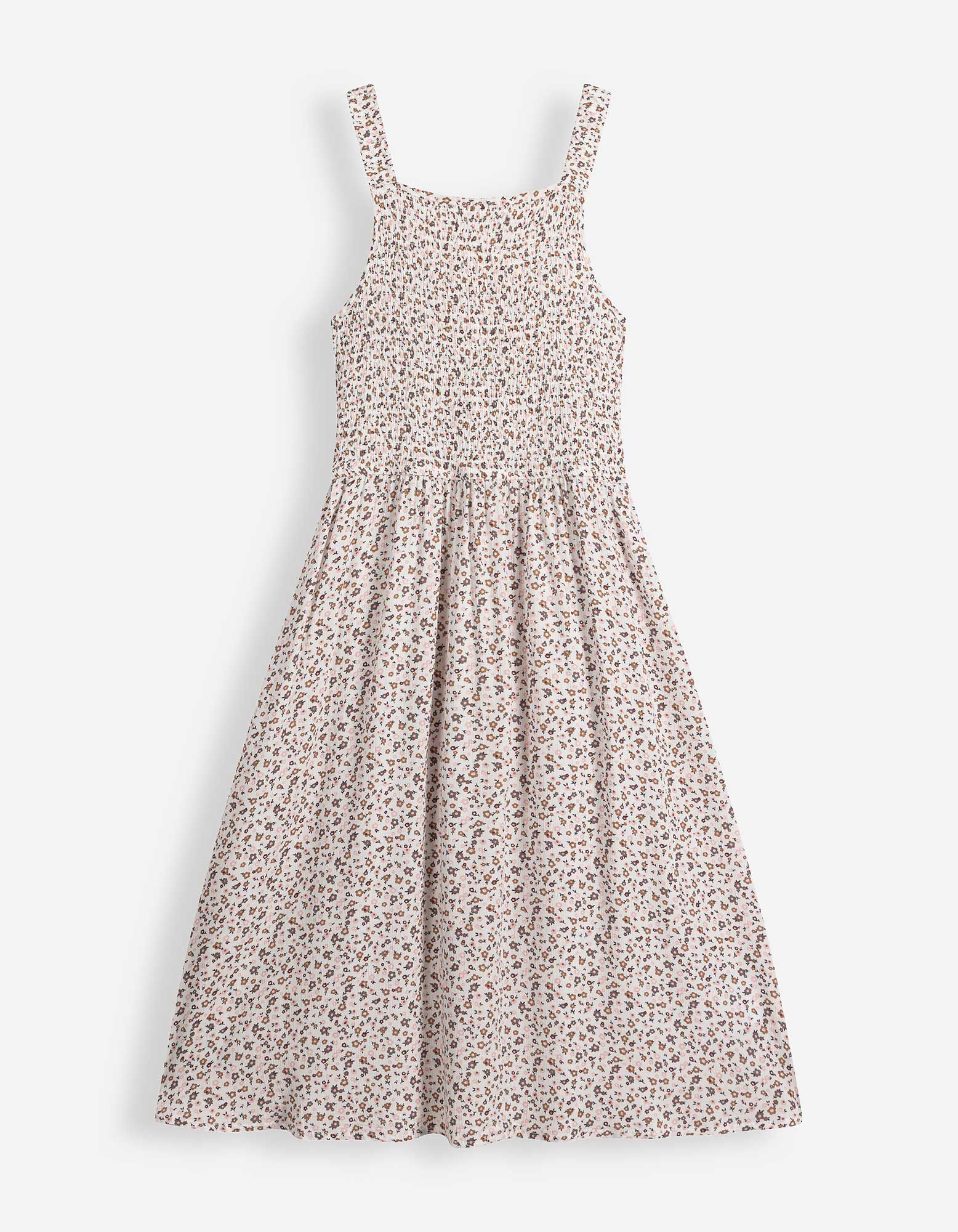 Robe - Motif floral - blanc