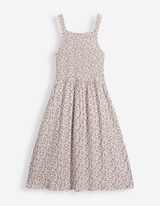 Robe - Motif floral - blanc
