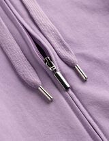 Sweatjacke - Kapuze mit Tunnelzug - lila