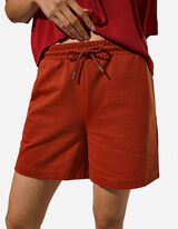 Shorts - Baumwoll-Mix - Dunkelrot