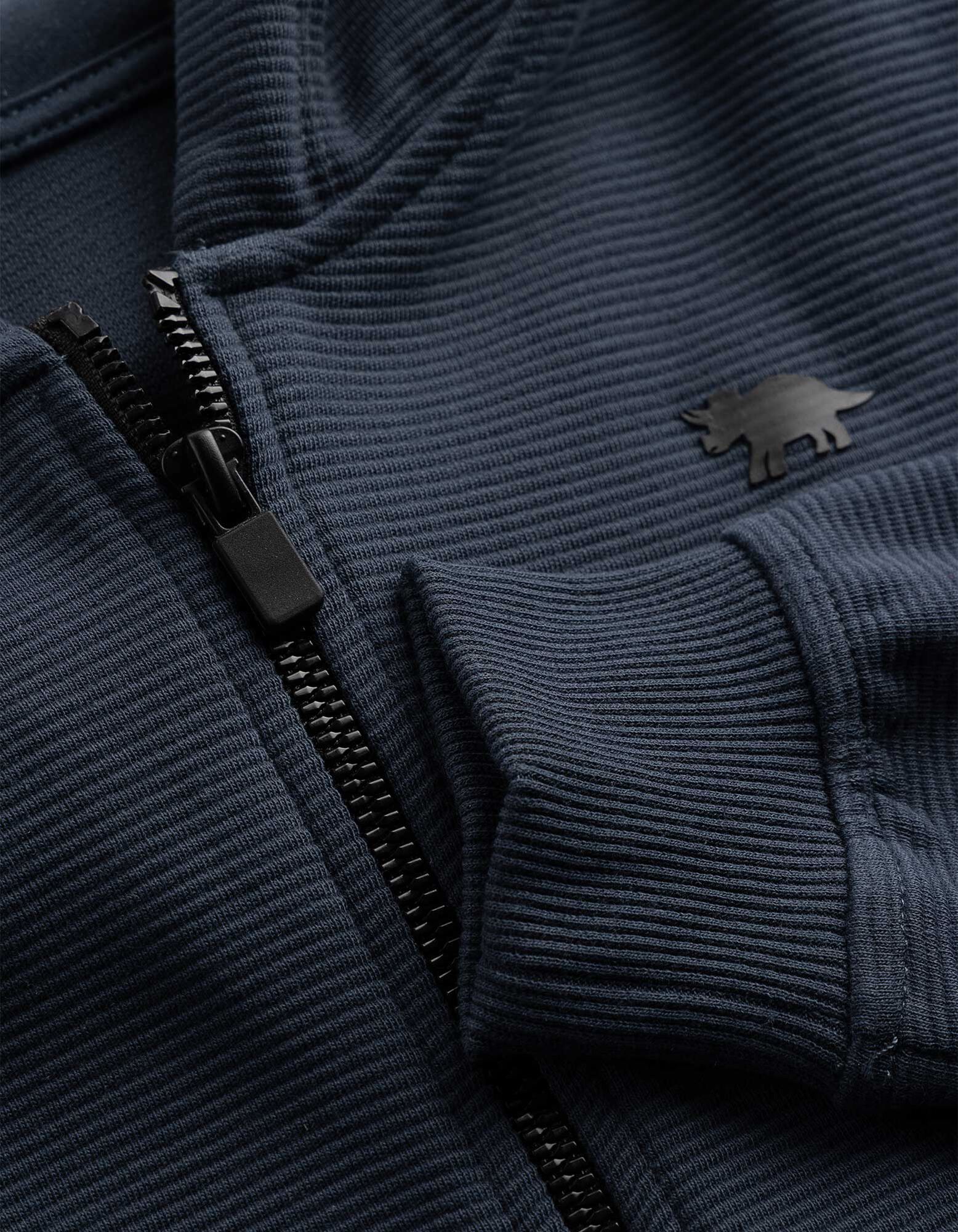 Sweatjacke - Print - Dunkelblau