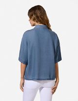 Bluse - dark blue denim - blau