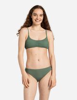 Bikinový vrchný diel - Štruktúrovaný materiál - tmavozelena