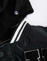 Vysokoškolská bunda - Viacfarebný dizajn - tmavozelena