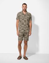 Hemd - Jacquard - dunkelgrün