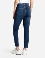 Farmerice - Visoki struk - tamno-plava