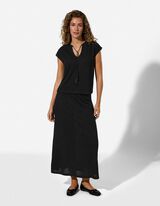 Stricktop - Viskose-Anteil - Schwarz