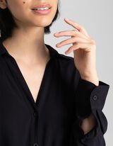 Blusa lunga - LENZING&trade; ECOVERO&trade; - nero