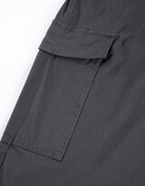 Kelnės su kišenėmis - Medvilnės mišinys - tamsiai pilkas